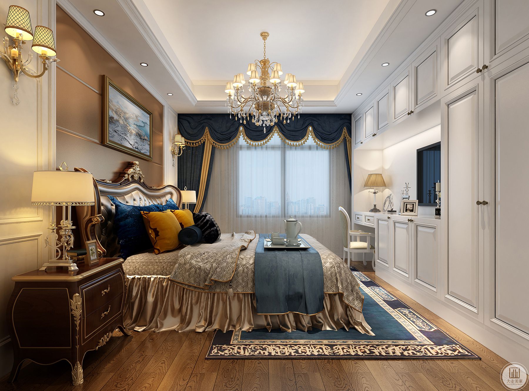 客厅用不同的材质增添了空间的质感，又兼具美观和收藏的功能。满足居者不同的收纳需要。变得更加精致。